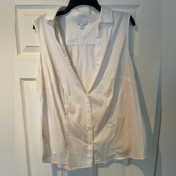 Charter Club Tops - Classic white button up tank top